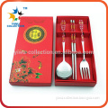 Germany silver and gold stainless steel 2 piece cutlery set